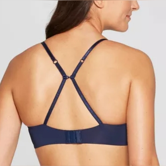 Auden Nursing Bra Women’s Lightly Lined Wirefree Blue #New - Picture 4 of 4